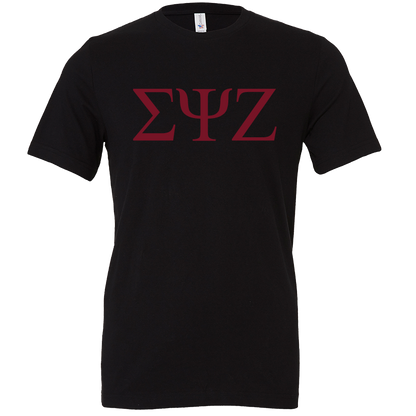 Sigma Psi Zeta Lettered Short Sleeve T-Shirts