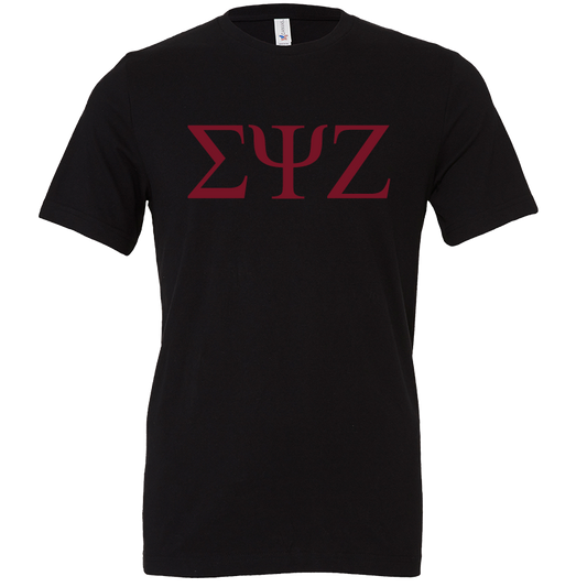 Sigma Psi Zeta Lettered Short Sleeve T-Shirts