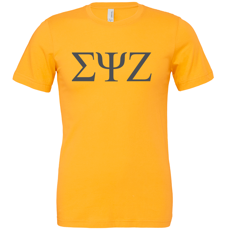 Sigma Psi Zeta Lettered Short Sleeve T-Shirts