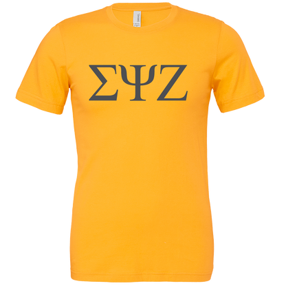 Sigma Psi Zeta Lettered Short Sleeve T-Shirts