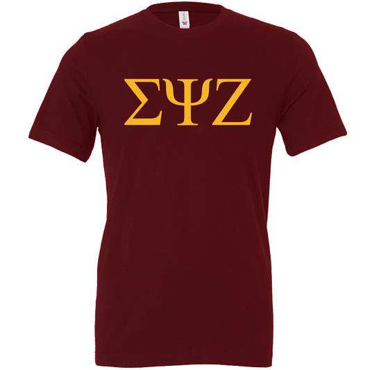 Sigma Psi Zeta Lettered Short Sleeve T-Shirts
