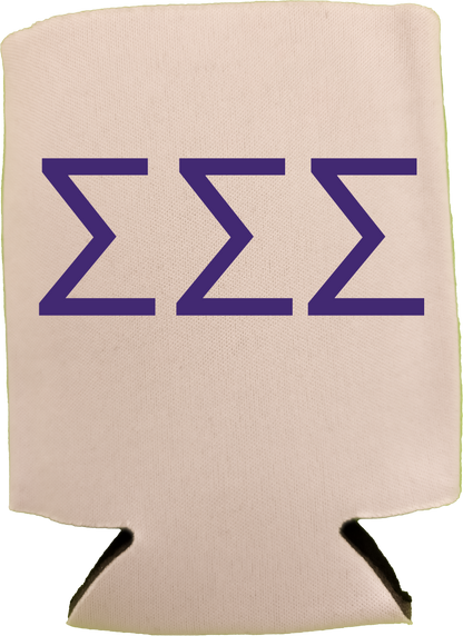 Sigma Sigma Sigma Can Coozies