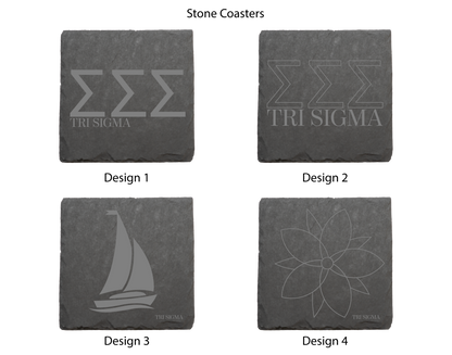 Sigma Sigma Sigma Stone Coasters - 4-Pack