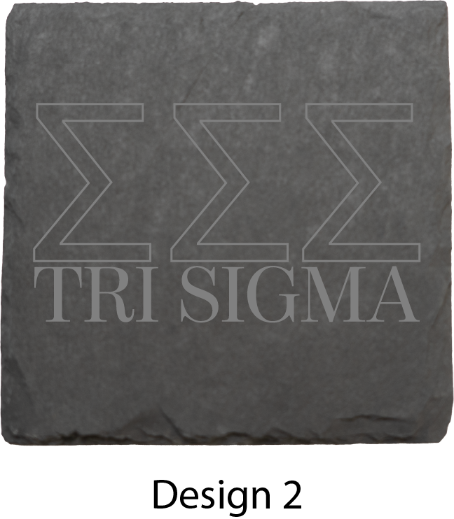 Sigma Sigma Sigma Stone Coasters - 4-Pack