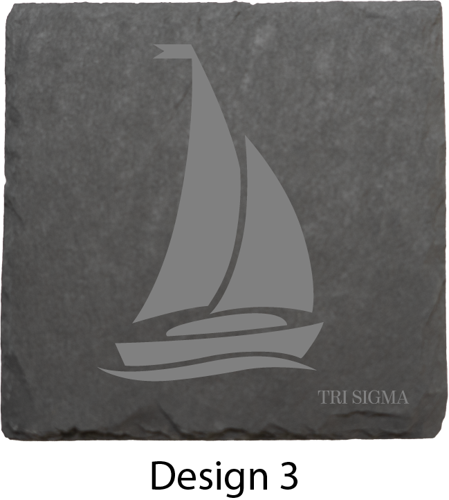 Sigma Sigma Sigma Stone Coasters - 4-Pack