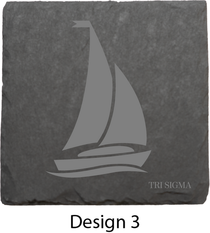 Sigma Sigma Sigma Stone Coasters - 4-Pack