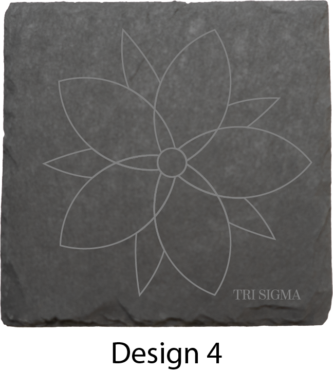 Sigma Sigma Sigma Stone Coasters - 4-Pack