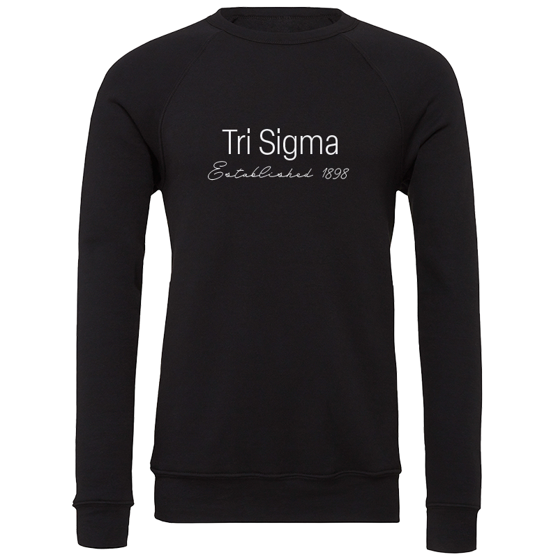 Sigma Sigma Sigma Embroidered Printed Name Crewneck Sweatshirts