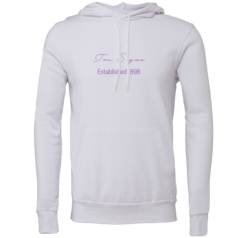 Sigma Sigma Sigma Embroidered Scripted Name Hooded Sweatshirts