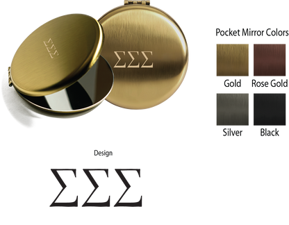 Sigma Sigma Sigma Lettered Pocket Mirrors