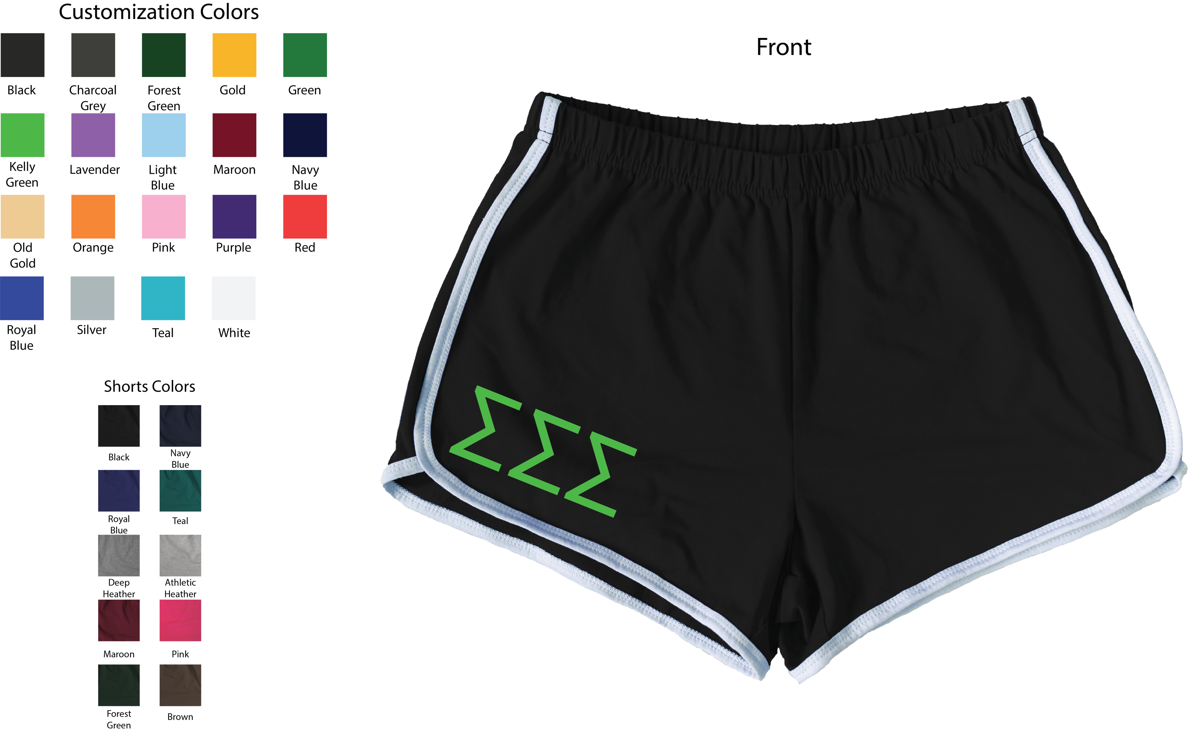 Sigma Sigma Sigma Lettered Women's Shorts
