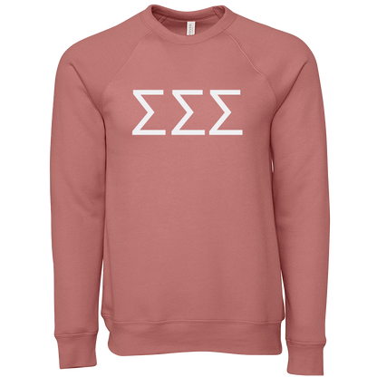 Sigma Sigma Sigma Lettered Crewneck Sweatshirts