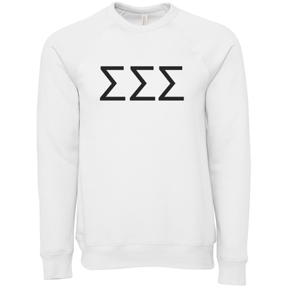 Sigma Sigma Sigma Lettered Crewneck Sweatshirts