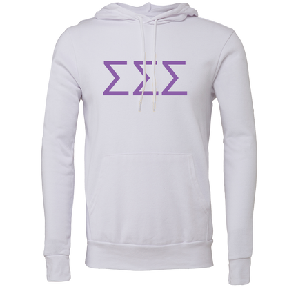 Sigma Sigma Sigma Lettered Hooded Sweatshirts