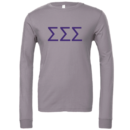 Sigma Sigma Sigma Lettered Long Sleeve T-Shirts