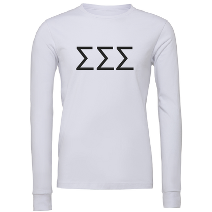 Sigma Sigma Sigma Lettered Long Sleeve T-Shirts