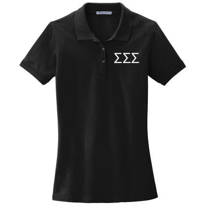 Sigma Sigma Sigma Ladies' Embroidered Polo Shirt