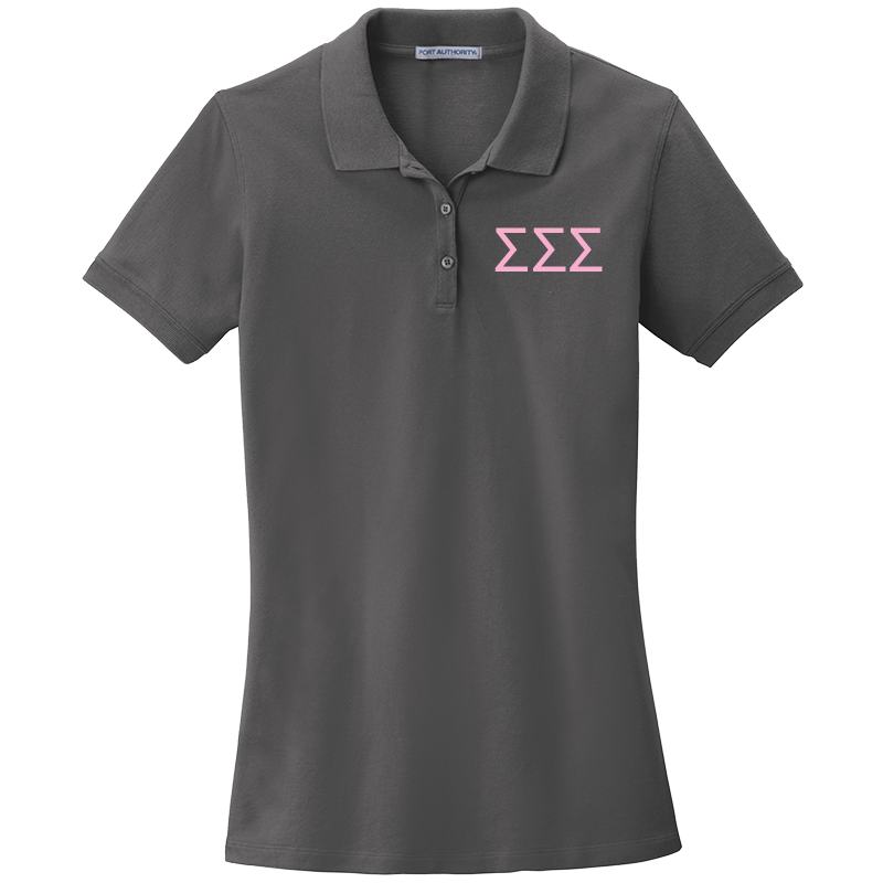 Sigma Sigma Sigma Ladies' Embroidered Polo Shirt