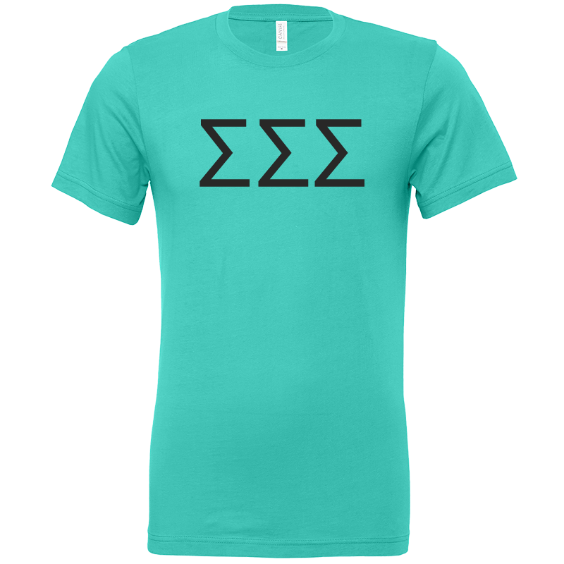 Sigma Sigma Sigma Lettered Short Sleeve T-Shirts