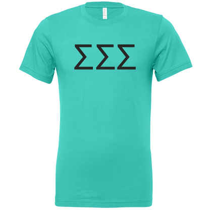 Sigma Sigma Sigma Lettered Short Sleeve T-Shirts