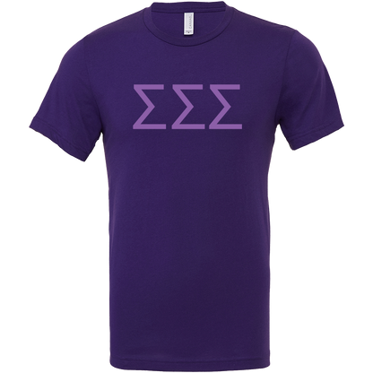 Sigma Sigma Sigma Lettered Short Sleeve T-Shirts