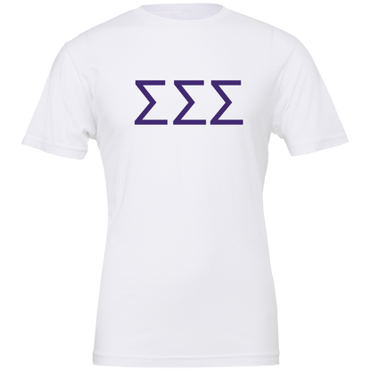 Sigma Sigma Sigma Lettered Short Sleeve T-Shirts