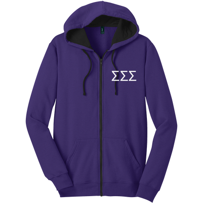 Sigma Sigma Sigma Zip-Up Hooded Sweatshirts