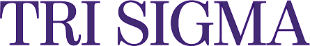 TRI SIGMA logo in purple text on a white background