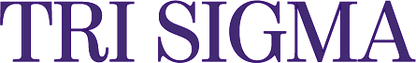 TRI SIGMA logo in purple text on a white background