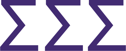 Three purple sigma symbols side by side