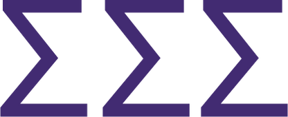 Three purple sigma symbols side by side
