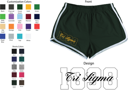 Sigma Sigma Sigma Year and Name Women's Shorts