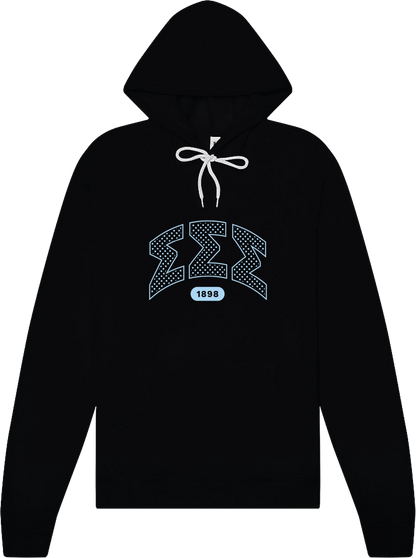 Sigma Sigma Sigma Varsity Polka Dot Hoodie