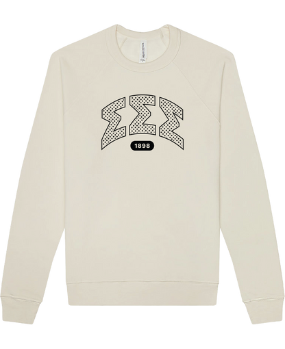 Sigma Sigma Sigma Varsity Polka Dot Crewneck
