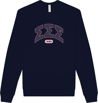 Sigma Sigma Sigma Varsity Polka Dot Crewneck