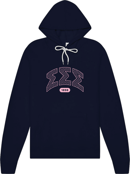 Sigma Sigma Sigma Varsity Polka Dot Hoodie
