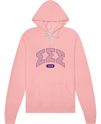 Sigma Sigma Sigma Varsity Polka Dot Hoodie
