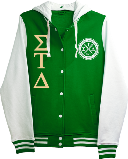 Sigma Tau Delta Varsity Hooded Sweatshirt
