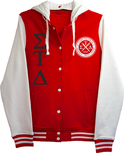Sigma Tau Delta Varsity Hooded Sweatshirt
