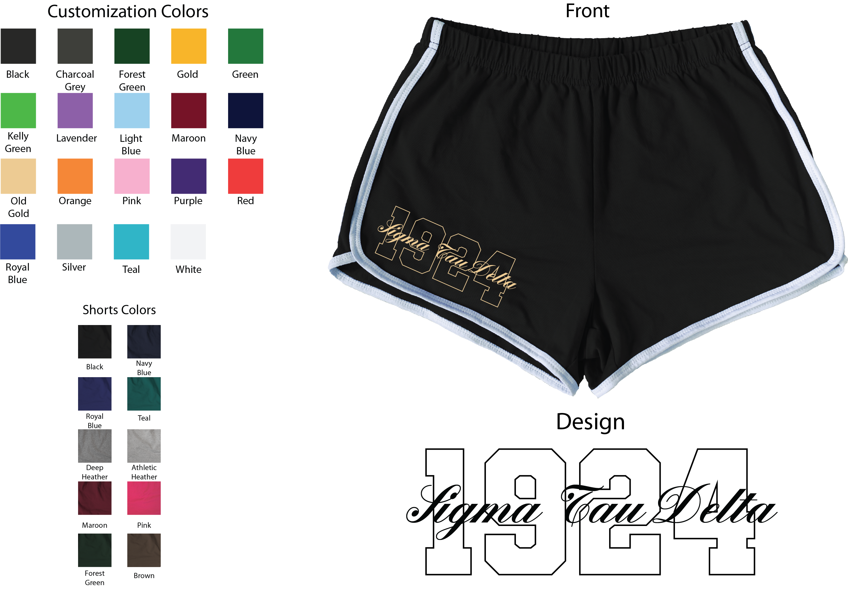 Sigma Tau Delta Year and Name Women's Shorts
