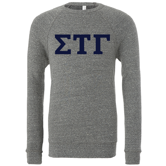 Sigma Tau Gamma Embroidered Lettered Crewneck Sweatshirts