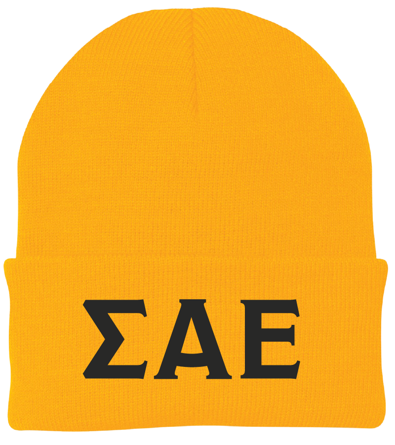 Sigma Alpha Epsilon Lettered Beanies