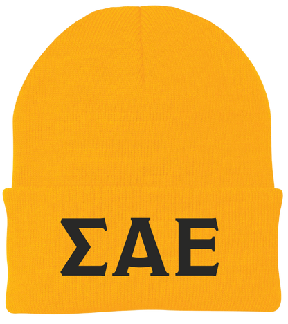 Sigma Alpha Epsilon Lettered Beanies