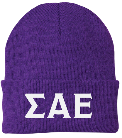 Sigma Alpha Epsilon Lettered Beanies