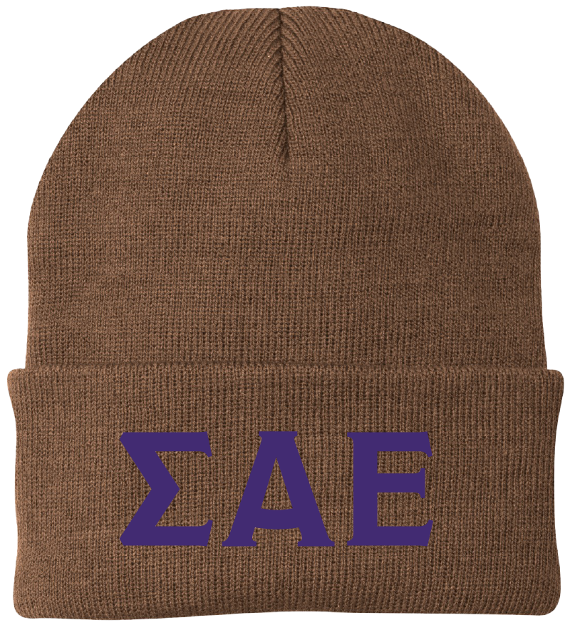 Sigma Alpha Epsilon Lettered Beanies