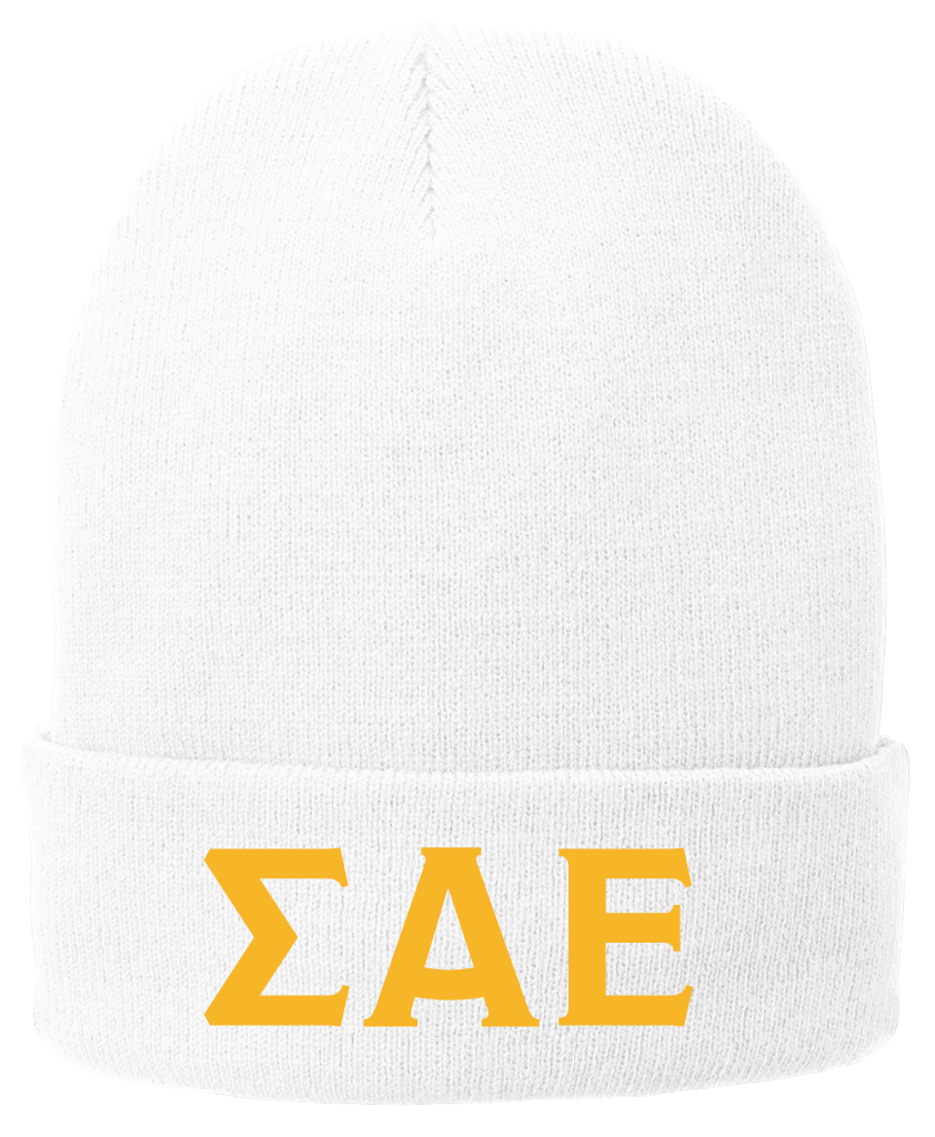 Sigma Alpha Epsilon Lettered Beanies