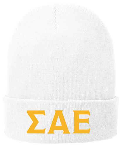 Sigma Alpha Epsilon Lettered Beanies