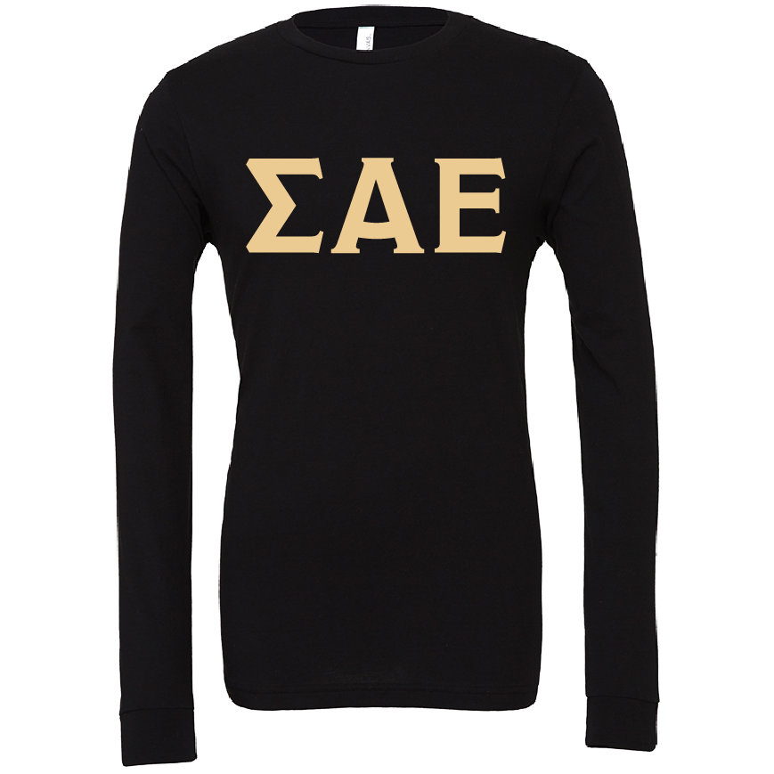 Sigma Alpha Epsilon Lettered Long Sleeve T-Shirts