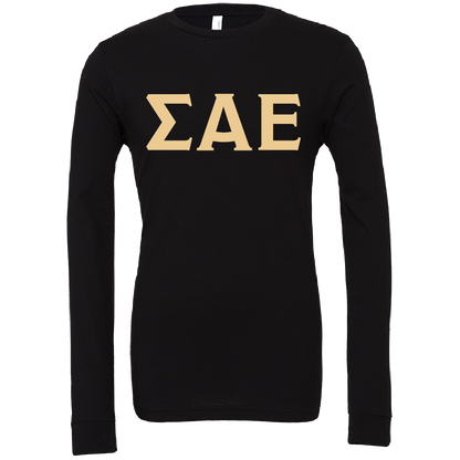 Sigma Alpha Epsilon Lettered Long Sleeve T-Shirts