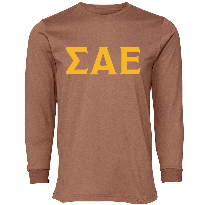 Sigma Alpha Epsilon Lettered Long Sleeve T-Shirts